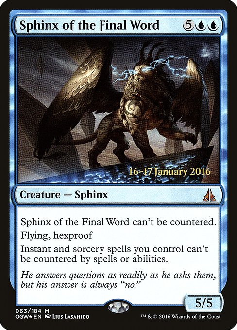 Sphinx du dernier mot|Sphinx of the Final Word