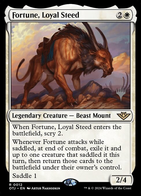 Fortune, Loyal Steed (Outlaws of Thunder Junction Promos #12p)