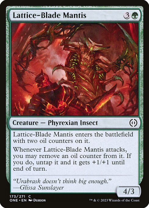 Lattice-Blade Mantis (Phyrexia: All Will Be One #173)