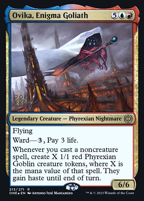 Ovika, Enigma Goliath (Phyrexia: All Will Be One Promos #213s)