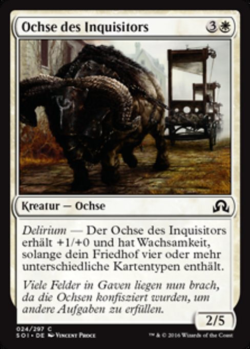 Inquisitor's Ox (Shadows over Innistrad #24)
