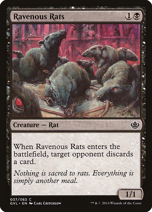 Ravenous Rats (Duel Decks Anthology: Garruk vs. Liliana #37)