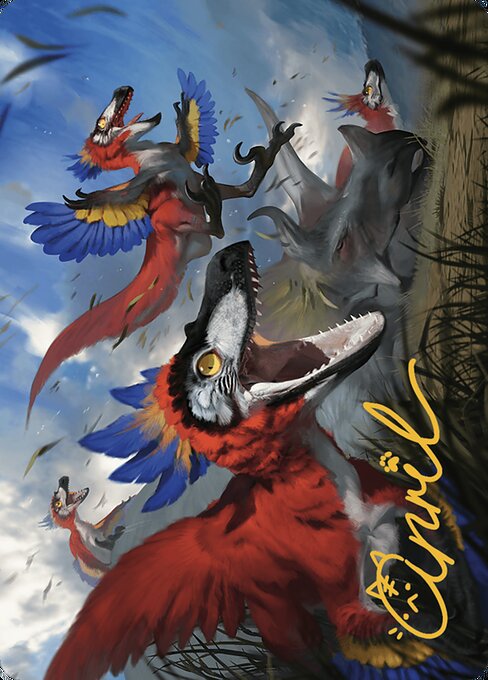 Wrathful Raptors // Wrathful Raptors (The Lost Caverns of Ixalan Art Series #77)