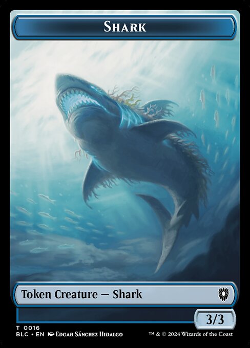 Shark (Bloomburrow Commander Tokens #16)