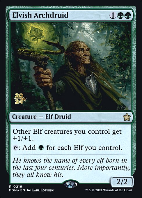 Elvish Archdruid (Foundations Promos #219s)