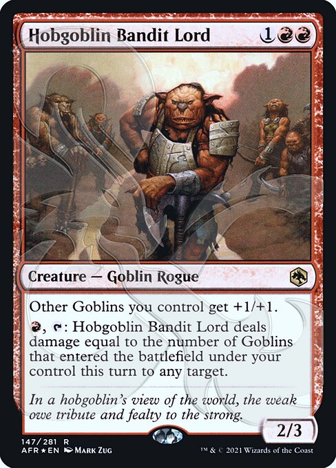 Hobgoblin Bandit Lord (Adventures in the Forgotten Realms Promos #147a)