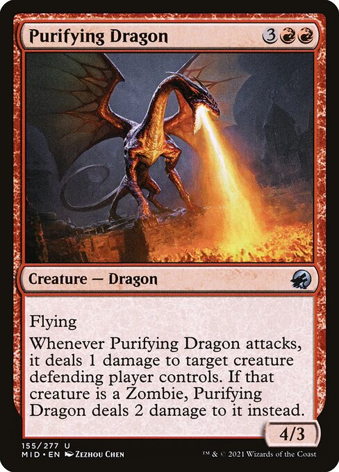 Purifying Dragon (Innistrad: Midnight Hunt #155)