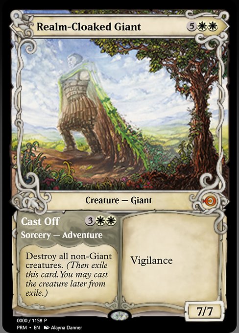 Realm-Cloaked Giant // Cast Off (Magic Online Promos #78798)