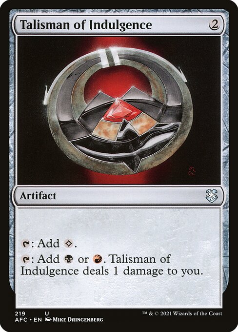 Talisman of Indulgence (Forgotten Realms Commander #219)