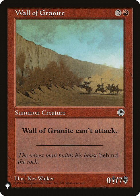 Wall of Granite (The List #864)