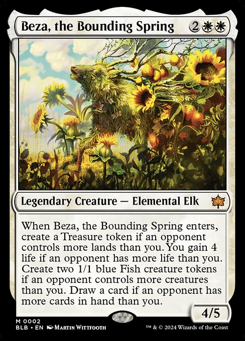 Beza, the Bounding Spring card