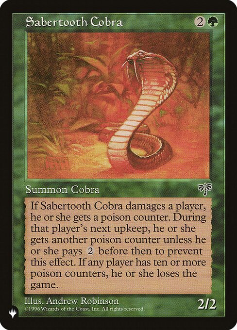 Sabertooth Cobra (The List #991)