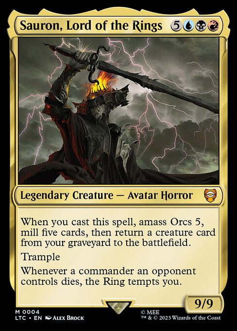 Sword of Hearth and Home (Herugrim, Sword of Rohan) (Borderless), The Lord  of the Rings Commander - Variants