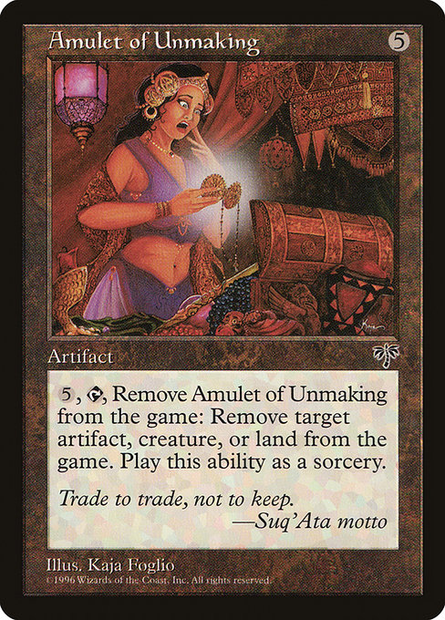 Amulet of Unmaking card image