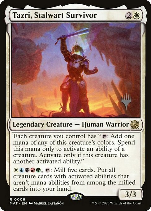Tazri, Stalwart Survivor (March of the Machine: The Aftermath Promos #6p)
