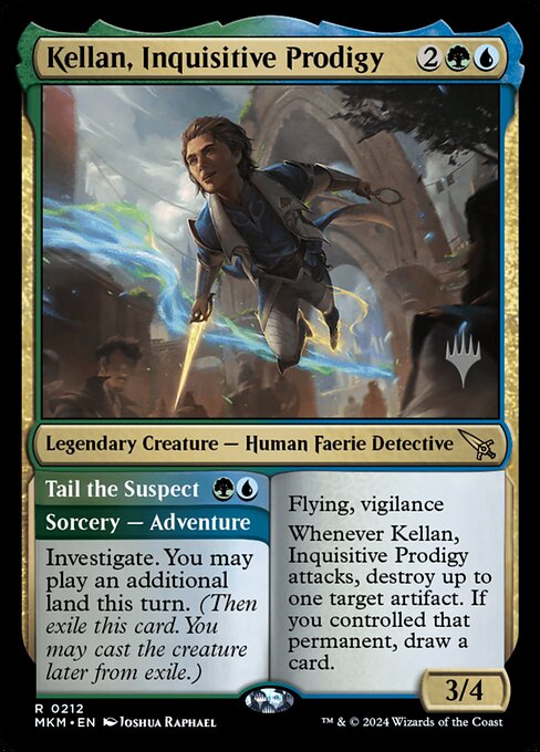 Kellan, Inquisitive Prodigy // Tail the Suspect (Murders at Karlov Manor Promos #212p)