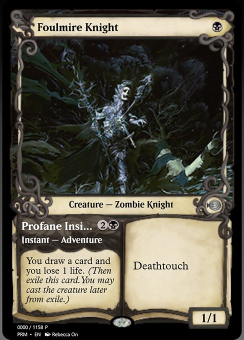Foulmire Knight // Profane Insight (Magic Online Promos #78806)