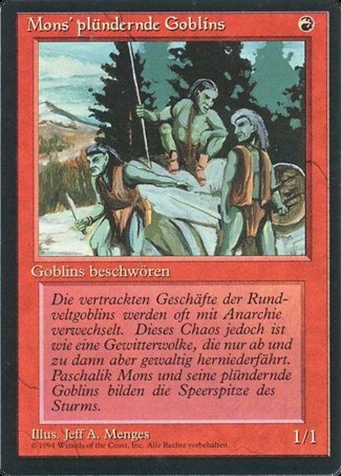 Mons's Goblin Raiders (Foreign Black Border #167)