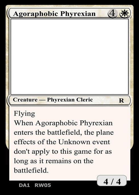 Agoraphobic Phyrexian (Unknown Event #RW05a)