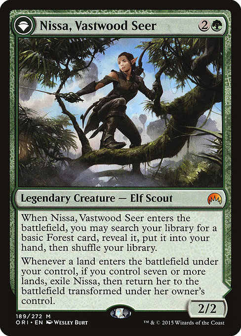 Nissa, Vastwood Seer // Nissa, Sage Animist (Magic Origins #189)