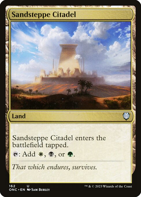 Sandsteppe Citadel (Phyrexia: All Will Be One Commander #162)
