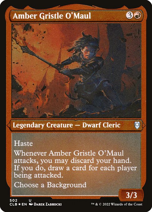 Amber Gristle O'Maul (Commander Legends: Battle for Baldur's Gate #502)