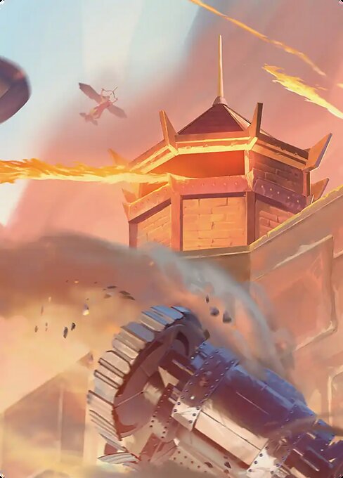 Fire Nation Turret // Fire Nation Turret magic the gathering card art