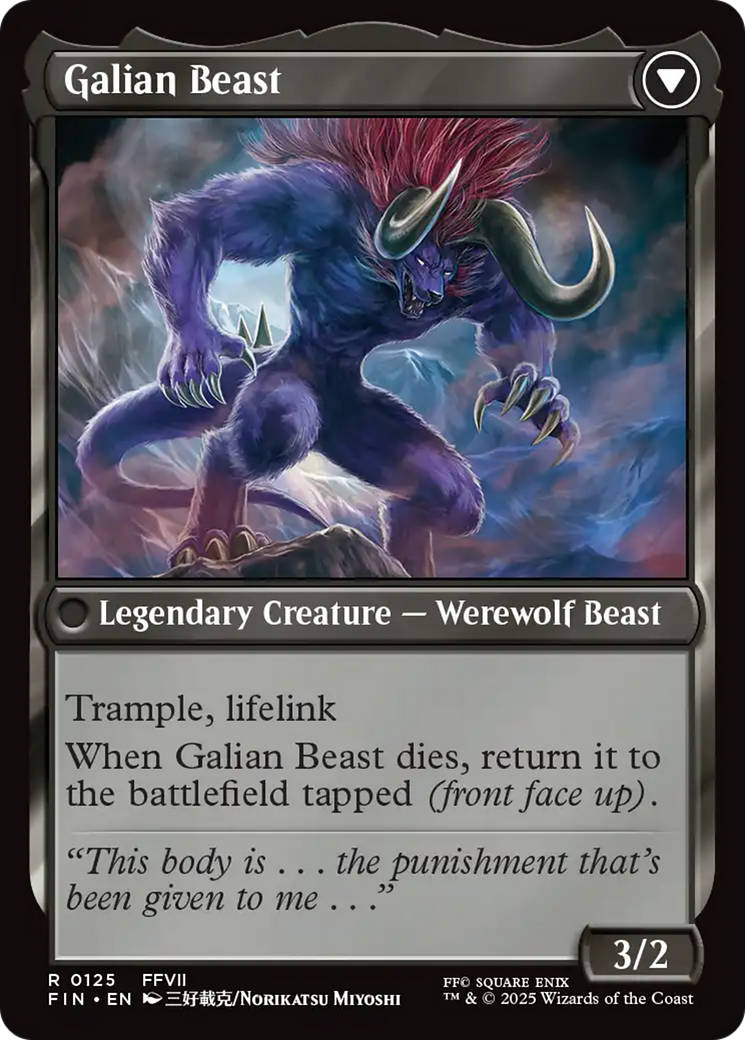 Vincent Valentine // Galian Beast - reverse side