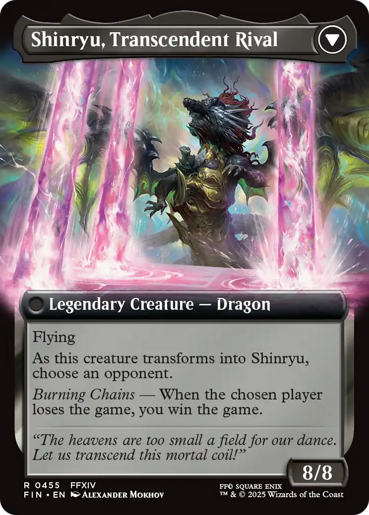 Zenos yae Galvus // Shinryu, Transcendent Rival - reverse side