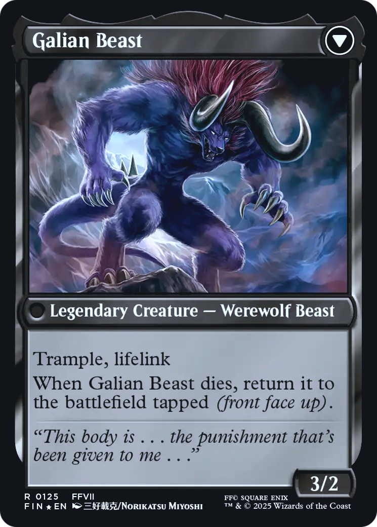 Vincent Valentine // Galian Beast - reverse side