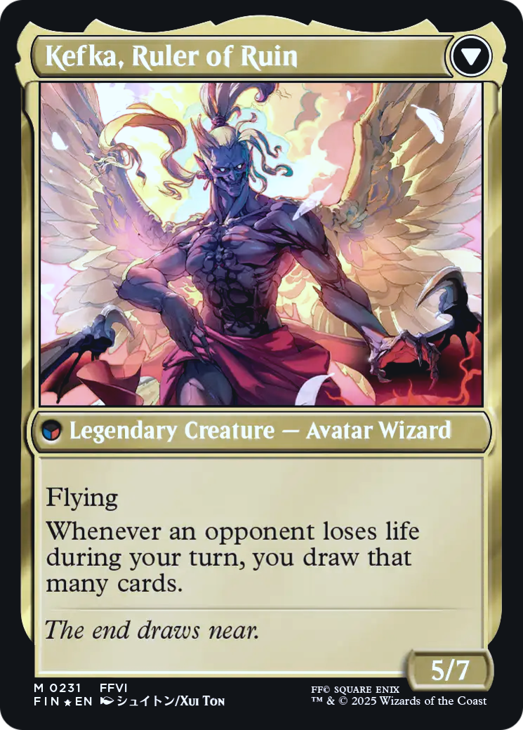 Kefka, Court Mage // Kefka, Ruler of Ruin - reverse side