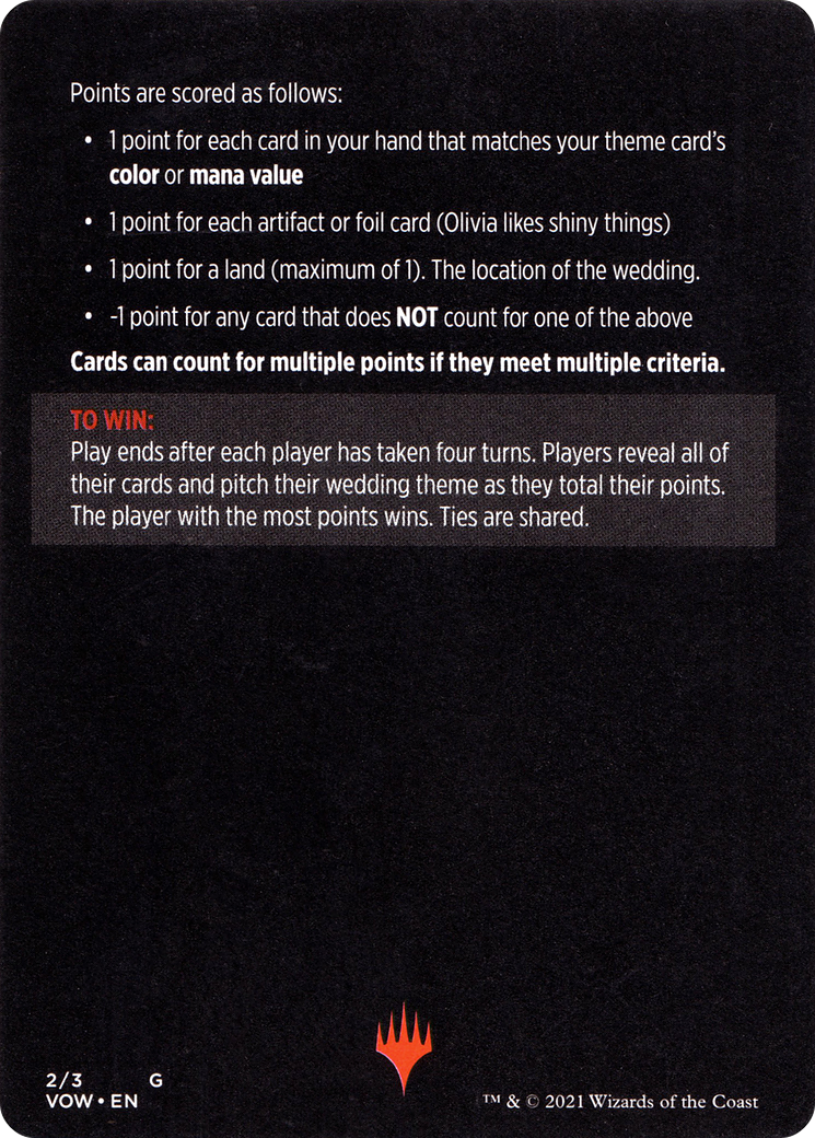 Vampire Wedding Planner // Vampire Wedding Planner (cont'd) - reverse side