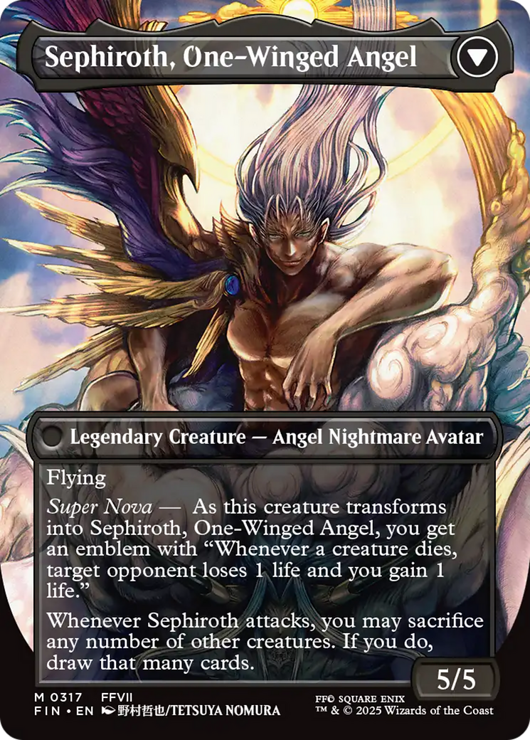 Sephiroth, Fabled SOLDIER // Sephiroth, One-Winged Angel - reverse side