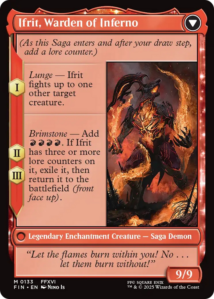 Clive, Ifrit's Dominant // Ifrit, Warden of Inferno - reverse side