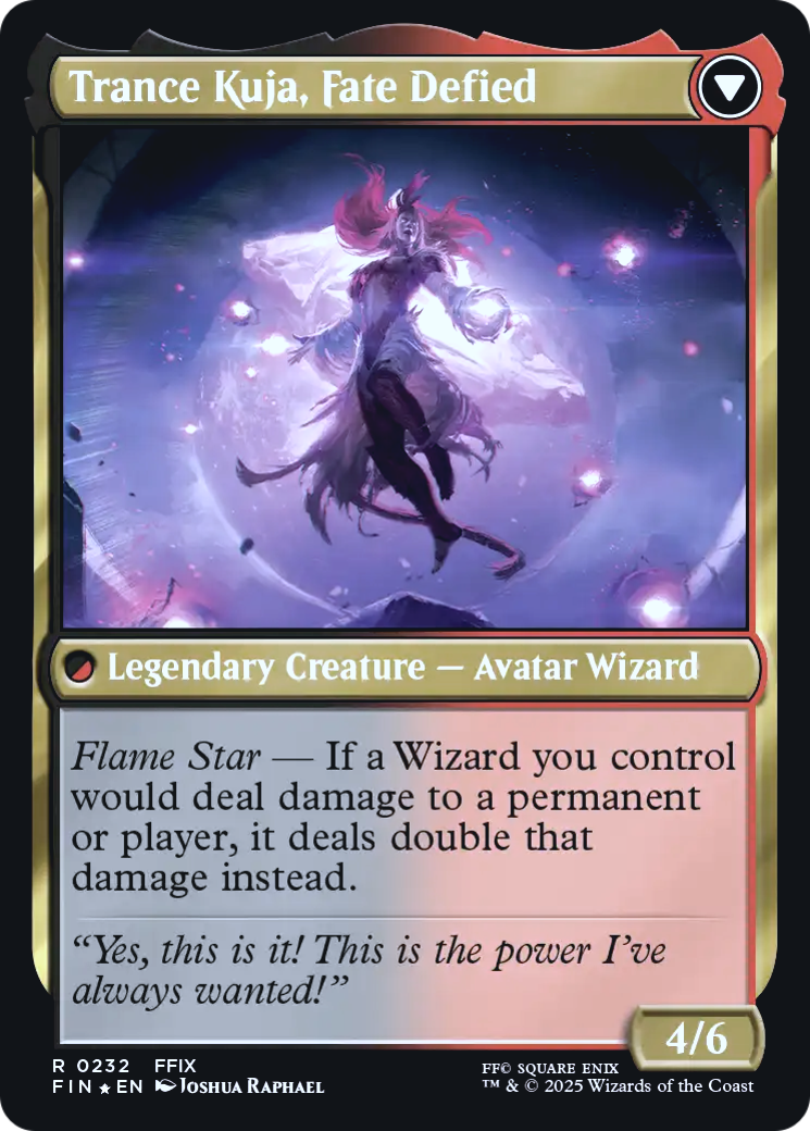 Kuja, Genome Sorcerer // Trance Kuja, Fate Defied (back)