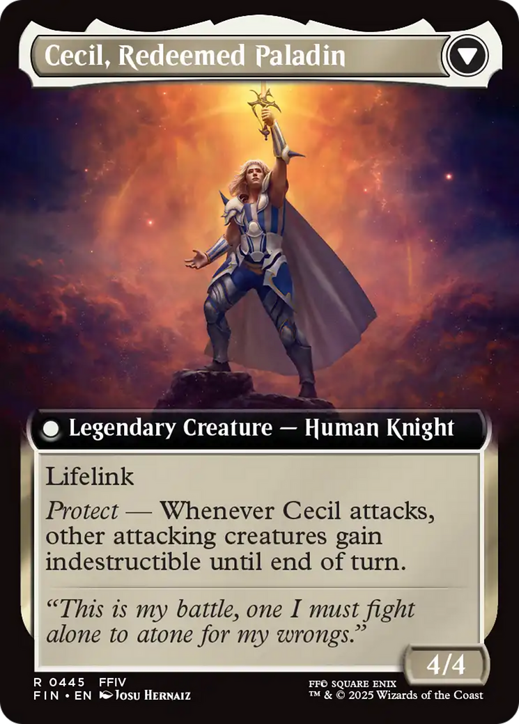 Cecil, Dark Knight // Cecil, Redeemed Paladin (back)