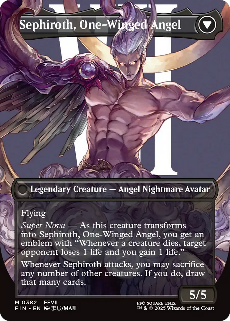 Sephiroth, Fabled SOLDIER // Sephiroth, One-Winged Angel - reverse side