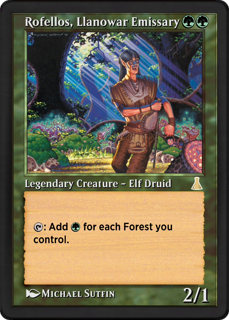 ラノワールの使者ロフェロス/Rofellos,Llanowar Emissary Rofellos, Llanowar Emissary · Urza's Destiny (UDS) #118