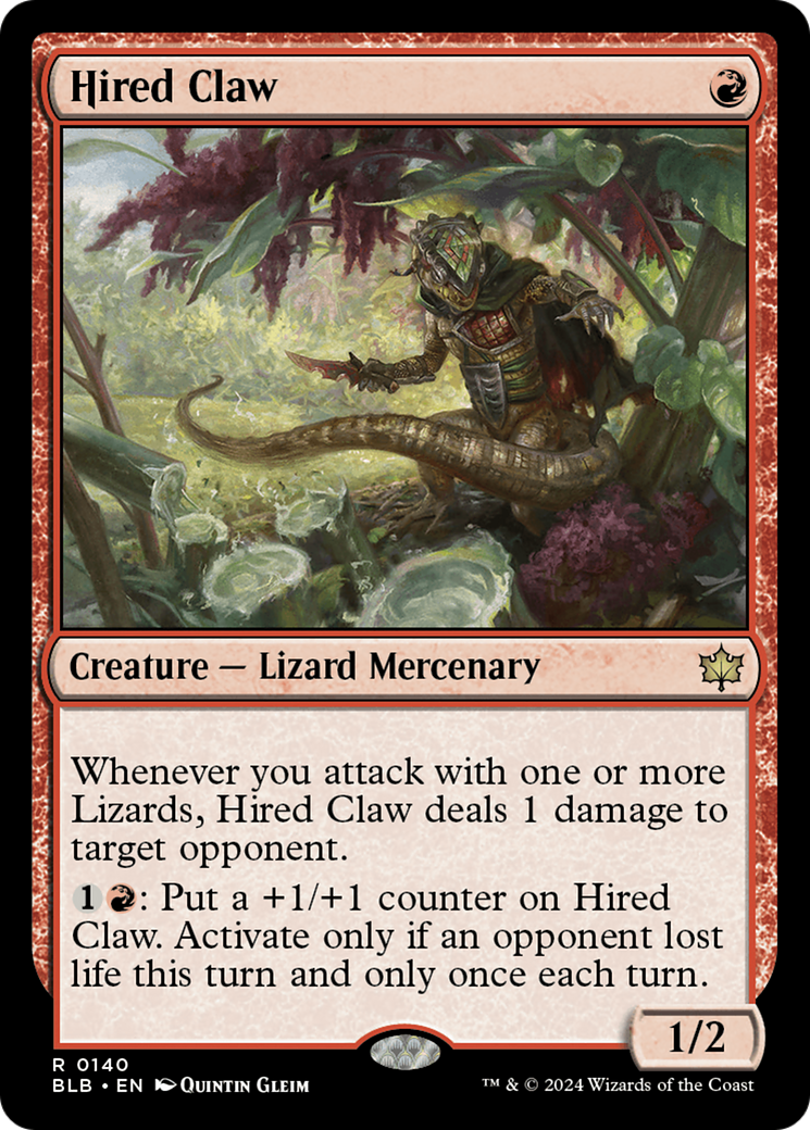 Hired Claw · Bloomburrow (BLB) #140 · Scryfall Magic The Gathering Search