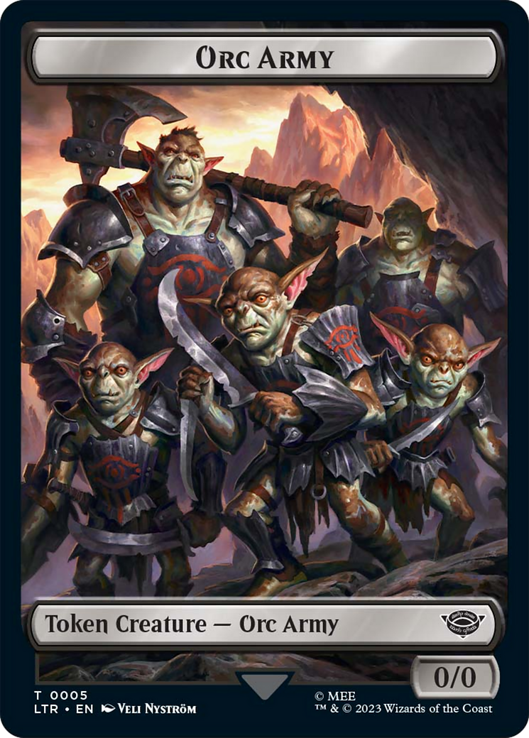 hoja elevación vena Orc Army · Tales of Middle-earth Tokens (TLTR) #5 · Scryfall Magic: The  Gathering Search