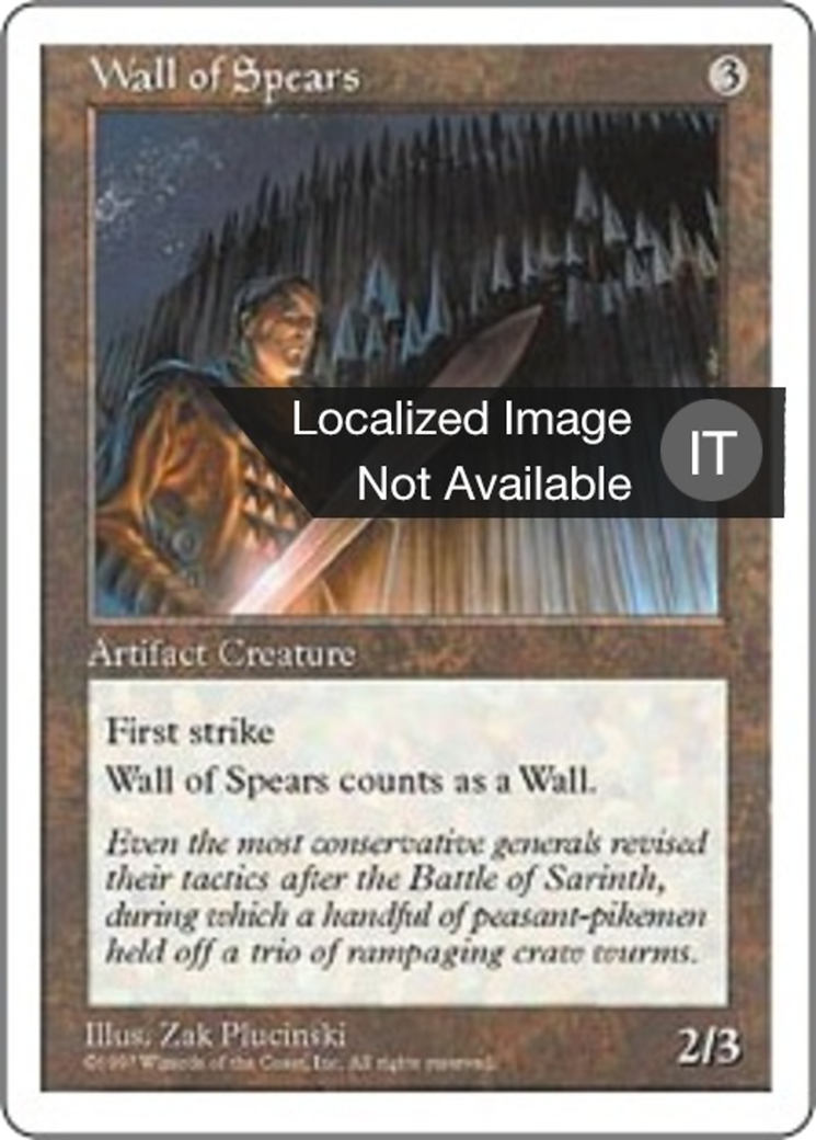 Mur de lances (Wall of Spears) · Renaissance (REN) #166 · Scryfall Magic  The Gathering Search