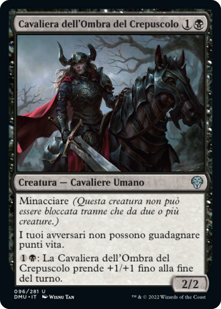 Cavaliera dell'Ombra del Crepuscolo (Knight of Dusk's Shadow) · Dominaria  United (DMU) #96 · Scryfall Magic The Gathering Search