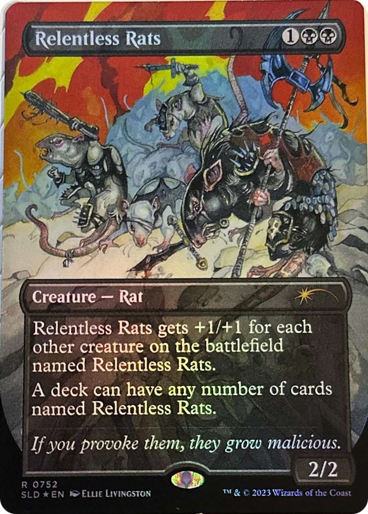 Relentless Rats from Secret Lair Drop painted by Ellie Livingston