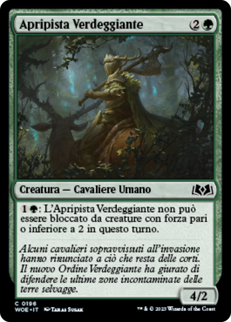 Apripista Verdeggiante (Verdant Outrider) · Wilds of Eldraine (WOE) #196 ·  Scryfall Magic The Gathering Search