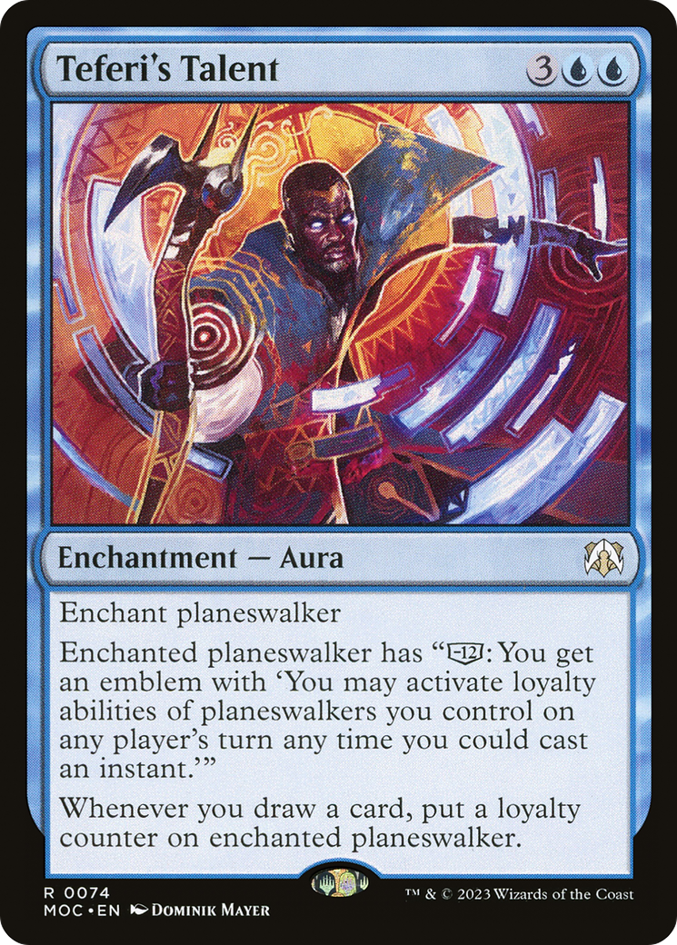 Teferi's Talent · March of the Machine Commander (MOC) #74 · Scryfall Magic  The Gathering Search