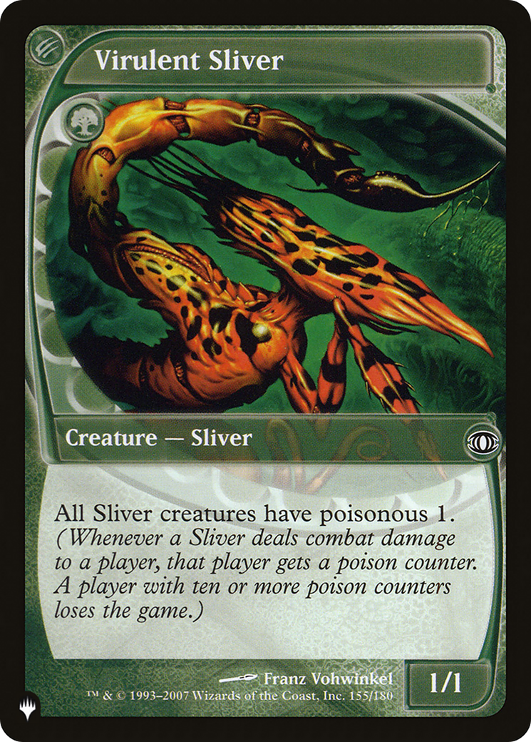 Fractius Virulento (Virulent Sliver) · Time Spiral Remastered (TSR) #246 ·  Scryfall Magic The Gathering Search