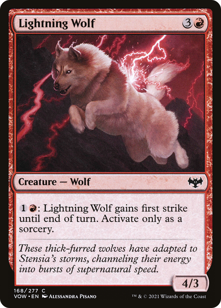 Lightning Wolf · Innistrad: Crimson Vow (VOW) #168 · Scryfall Magic: The  Gathering Search