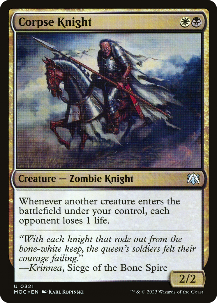 Cavaleiro Defunto / Corpse Knight, Busca de Cards