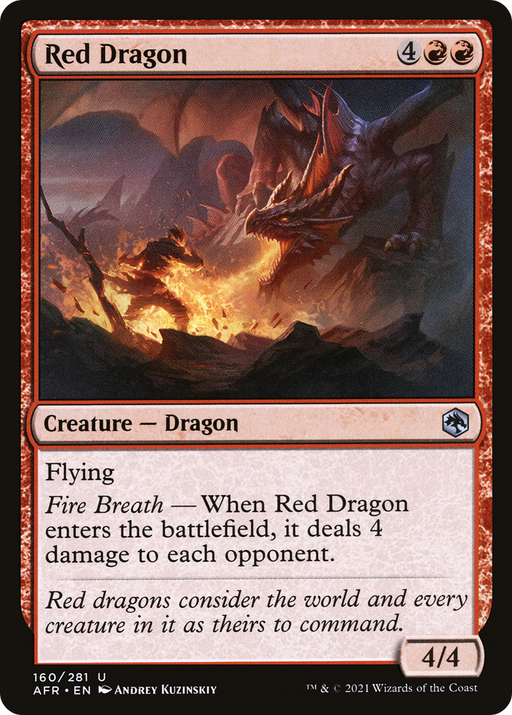 Red Dragon · Adventures in the Forgotten Realms (AFR) #160 · Scryfall Magic  The Gathering Search