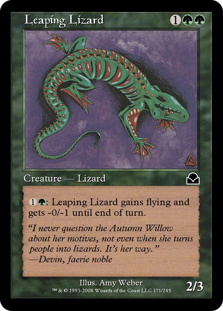 Medicine Cards: Lizard 1 36 - Lizard: Dreaming Lizard sat lolling in